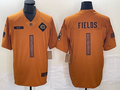 Men's Chicago Bears Justin Fields Brown 2023 Salute To Service Limited Jersey