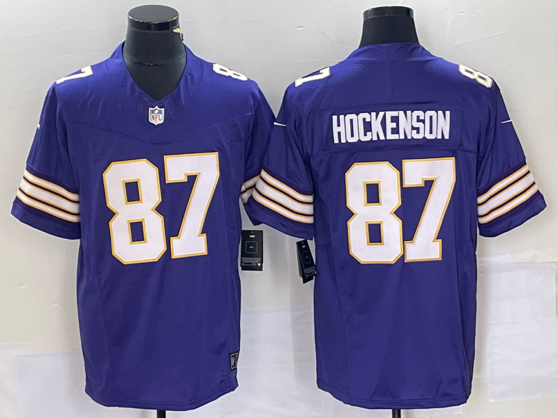 Men's Minnesota Vikings T.J. Hockenson Purple Classic Player Jersey