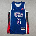 Men's 2024 USA Dream Team LeBron James Navy Authentic Player Jersey