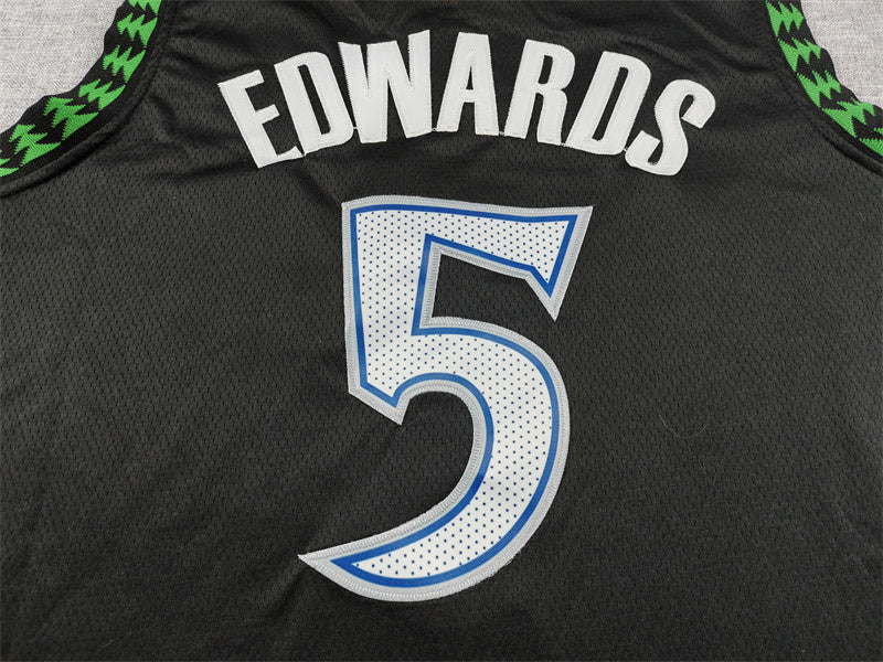 Men's Minnesota Timberwolves Anthony Edwards Black Swingman Jersey