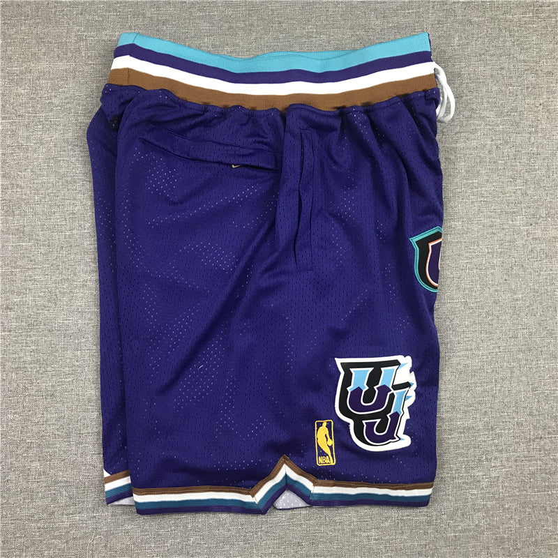 Men's Utah Jazz Purple 1996-97 Hardwood Classics Basketball Shorts