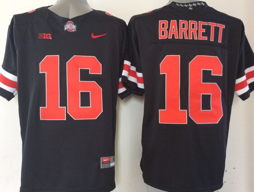Men's Ohio State Buckeyes JT Barrett Black Player Game Jersey
