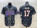 Men's Buffalo Bills Josh Allen Grey Camouflage Game Jersey Joint Edition