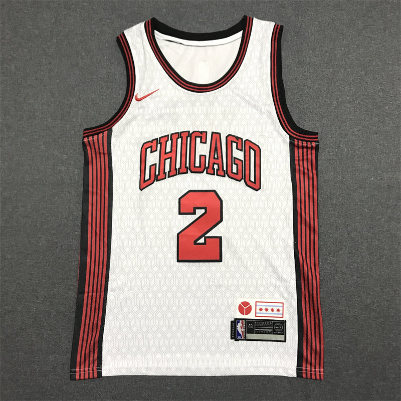 Men's Chicago Bulls Lonzo Ball White 2022/23 Swingman Jersey - City Edition