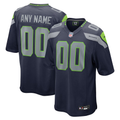 Men's Seattle Seahawks College Navy Custom Game Jersey