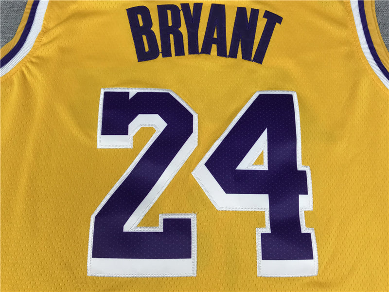 Men's Los Angeles Lakers Kobe Bryant -24 Yellow Swingman Player Jersey