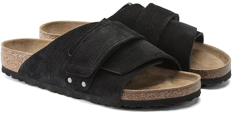 Birkenstock Kyoto Nubuk Leather 1020433 Desert Buck Black Fashion Slippers