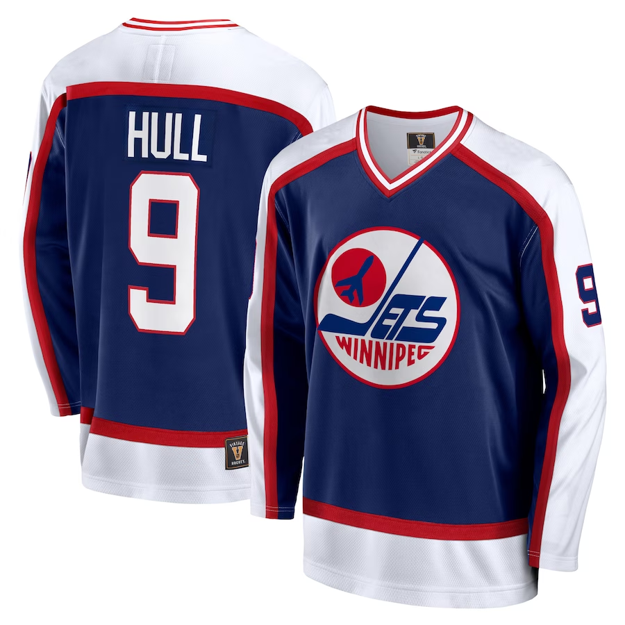 Men's Winnipeg Jets Bobby Hull Blue Player Game Jersey