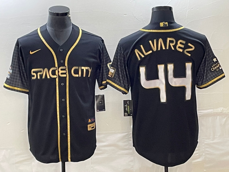 Men's Houston Astros Yordan Alvarez Black City Connect Replica Player Jersey