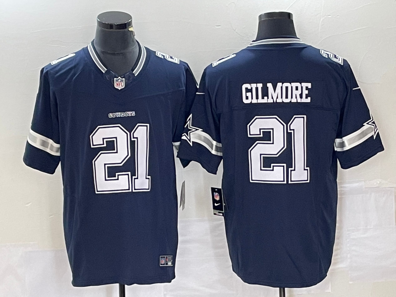Men's Dallas Cowboys Stephon Gilmore Navy Game Player Jersey
