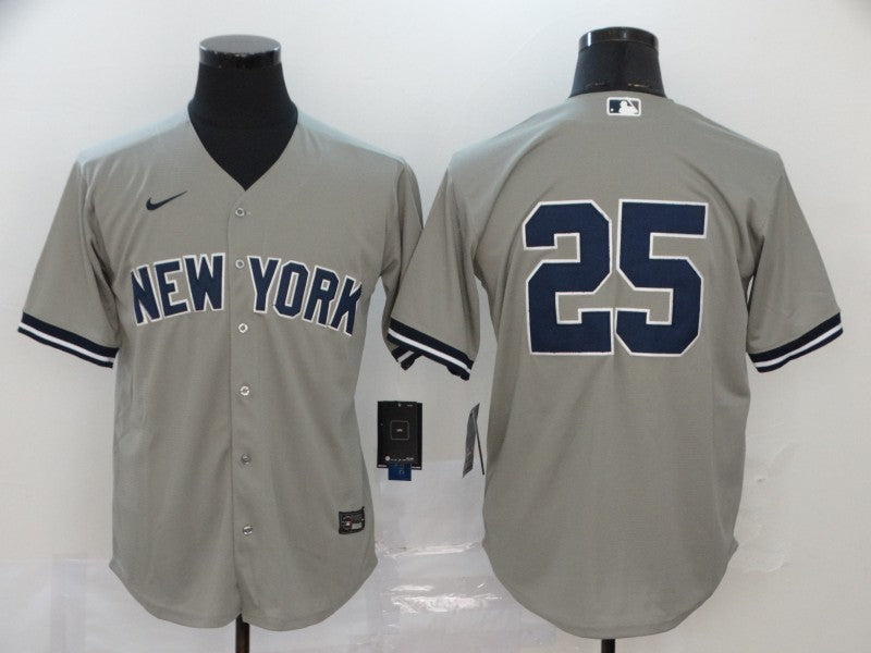 Men's New York Yankees Jason Giambi Gray Replica Player Name Jersey