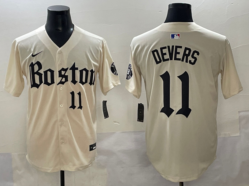 Men's Boston Red Sox Rafael Devers Cream Replica Player Jersey