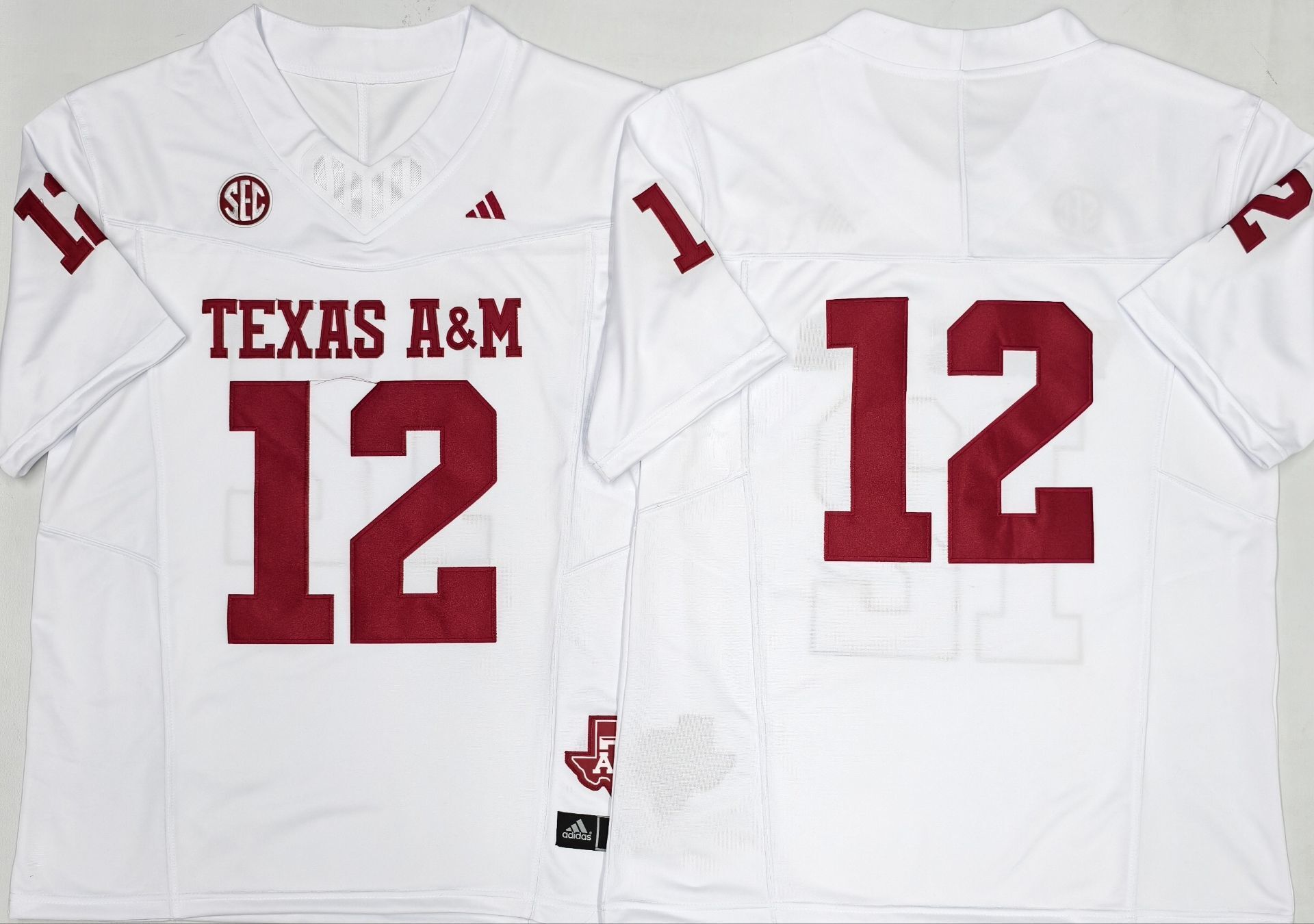 Men's Texas A&M Aggies White Player Blank Jersey