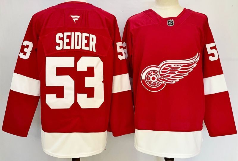 Men's Detroit Red Wings Moritz Seider Fanatics Red Home Breakaway Player Jersey