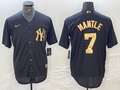 Men's New York Yankees Mickey Mantle Black Limited Player Jersey