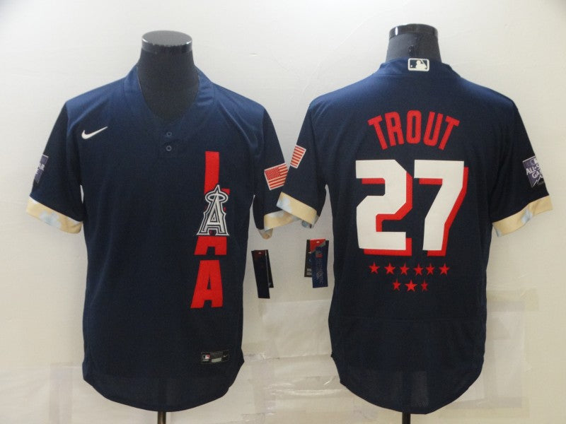Men's Los Angeles Angels Mike Trout ALL STAR Navy Jersey