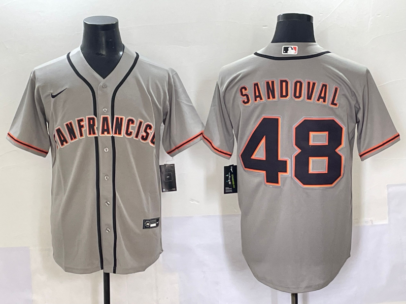 Men's San Francisco Giants Pablo Sandoval Gray Replica Player Jersey