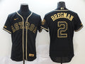 Men's Houston Astros Alex Bregman Black Stitched Jersey