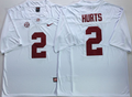 Men's Alabama Crimson Tide Jalen Hurts White Player Game Jersey