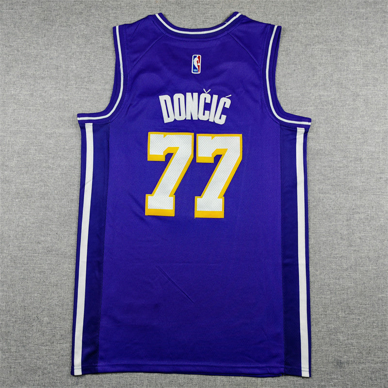 Men's Los Angeles Lakers Luka Doncic Purple Swingman Player Jersey - Statement Edition