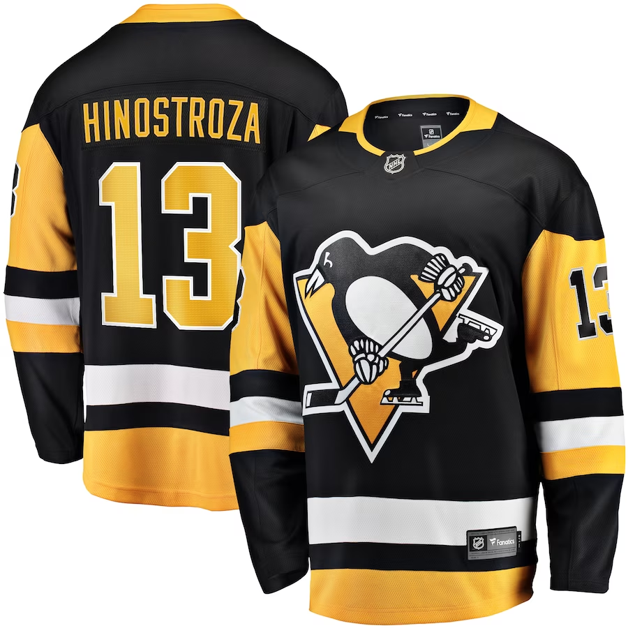 Men's Pittsburgh Penguins Vinnie Hinostroza Black Player Game Jersey