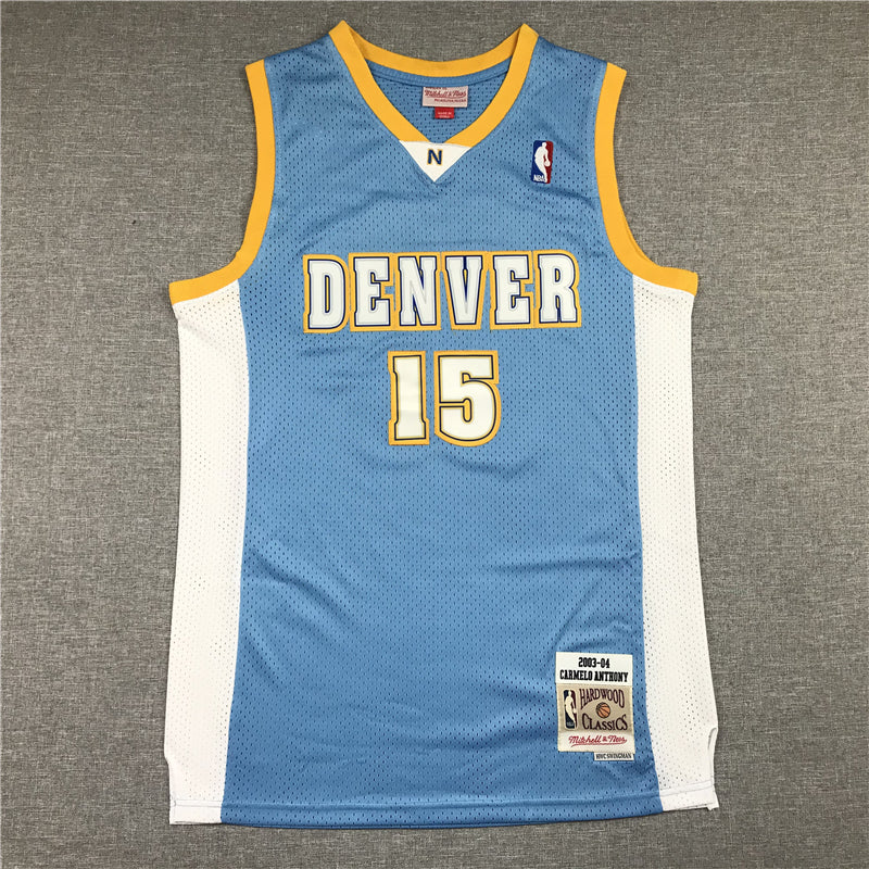 Men's Denver Nuggets Carmelo Anthony NBA Blue Player Jersey