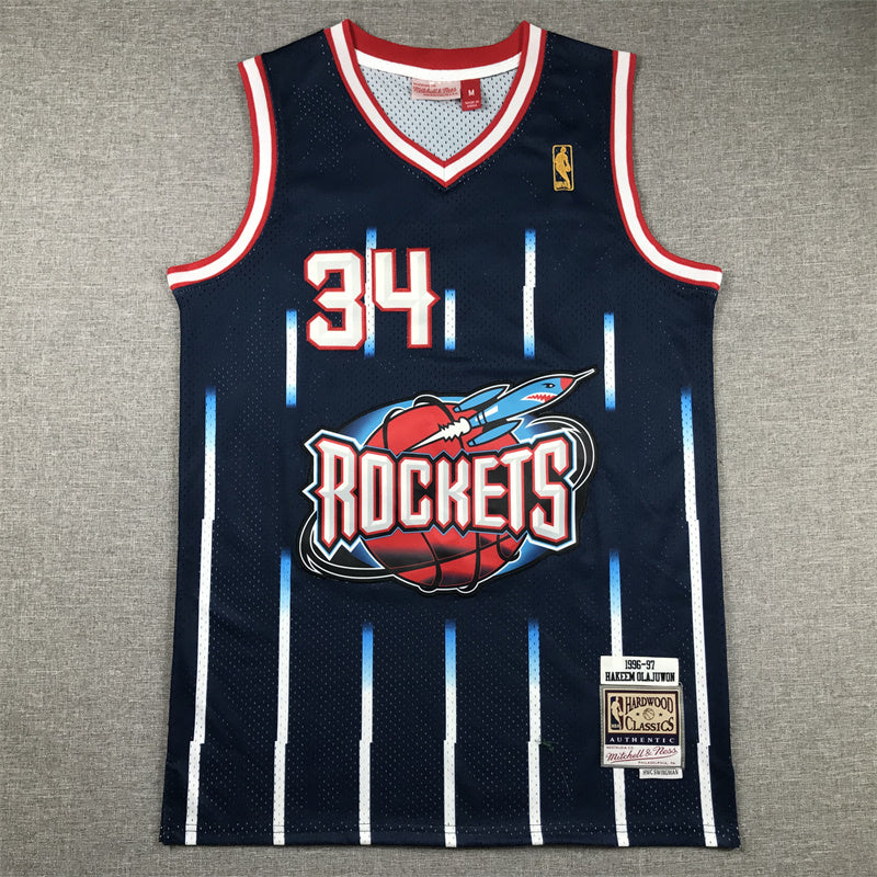Men's Houston Rockets Hakeem Olajuwon 1996-97 Hardwood Classics Swingman Jersey