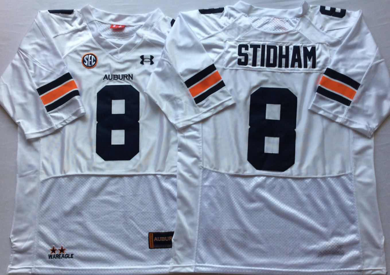 Men's Auburn Tigers Jarrett Stidham White Player Game Jersey