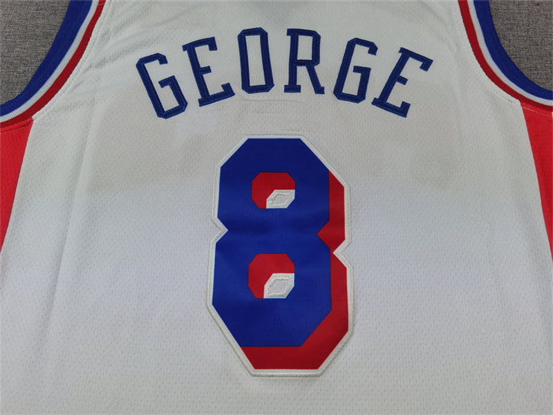 Men's Philadelphia 76ers Paul George White Swingman Jersey - Association Edition