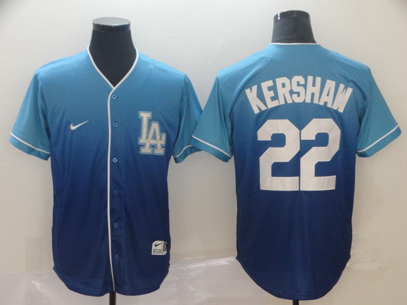 Men's Los Angeles Dodgers Clayton Kershaw Blue Stitched Player Jersey