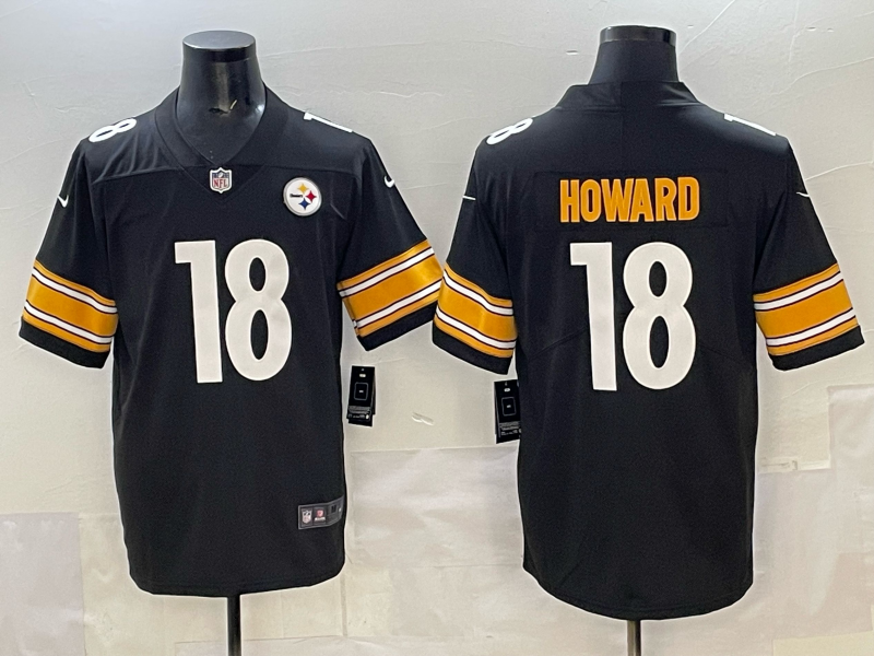 Men's Pittsburgh Steelers Will Howard Black Team Game Jersey