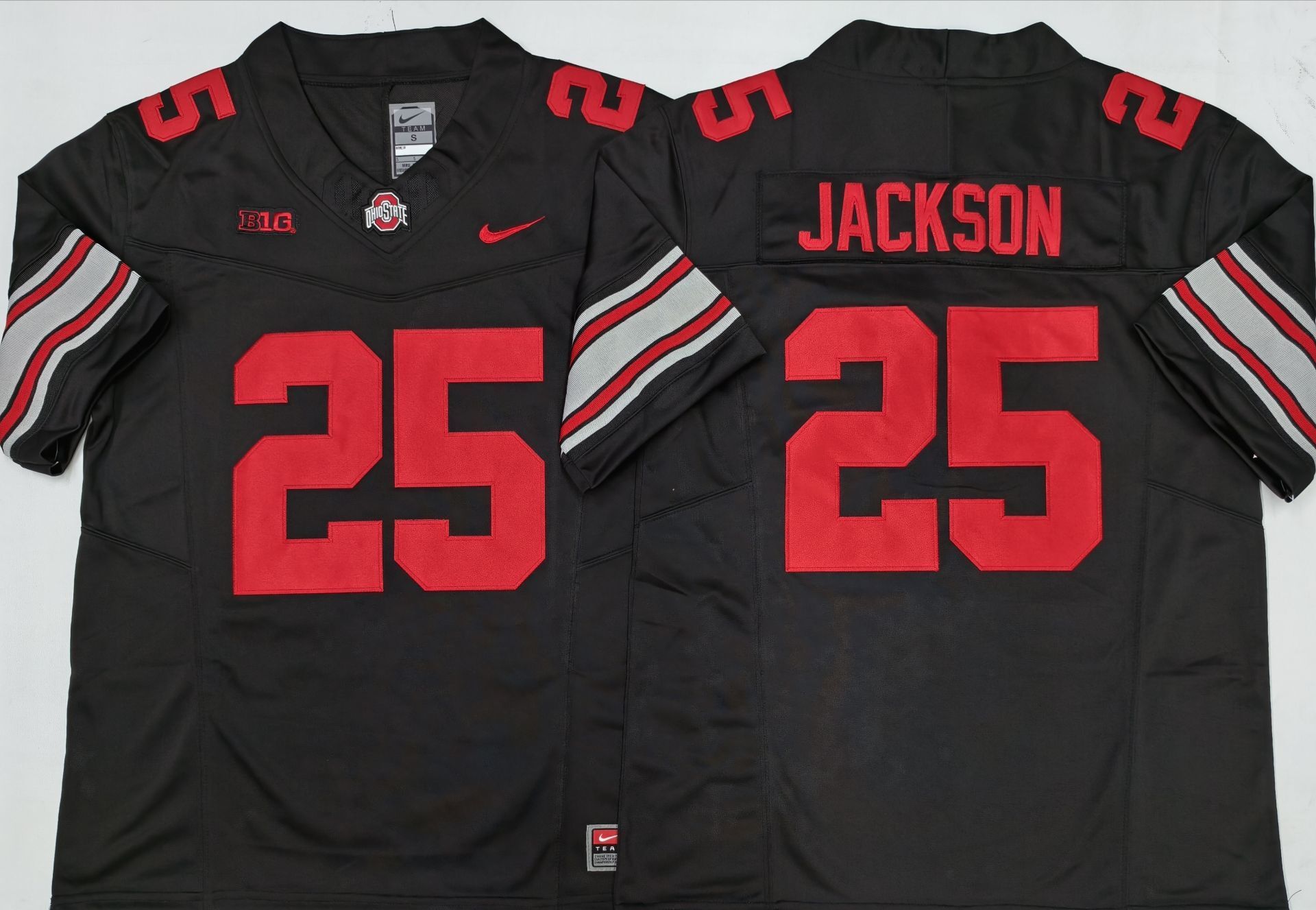 Men's Ohio State Buckeyes Bo Jackson Black Player Game Jersey