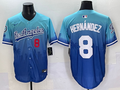 Men's Los Angeles Dodgers Enrique Hernandez Blue Game Player Jersey