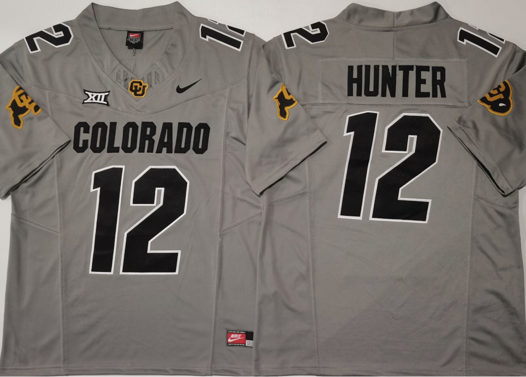 Men's Colorado Buffaloes Buffs Hunter Grey Player Game Jersey