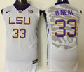Men's LSU Tigers Shaquille O'Neal White Player Game Jersey