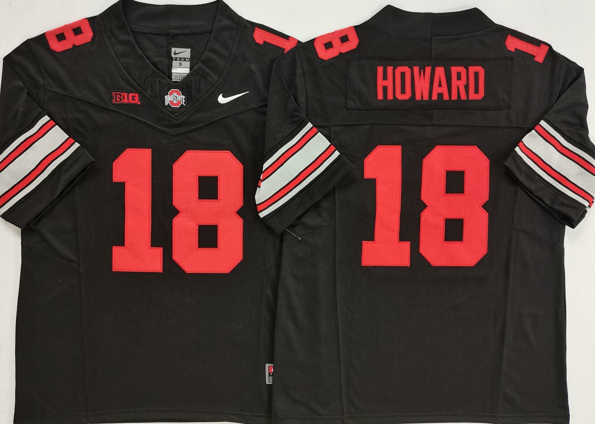 Men's Ohio State Buckeyes Will Howard Black Player Game Jersey