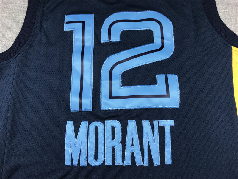 Men's Memphis Grizzlies Ja Morant Navy Fast Break Replica Jersey
