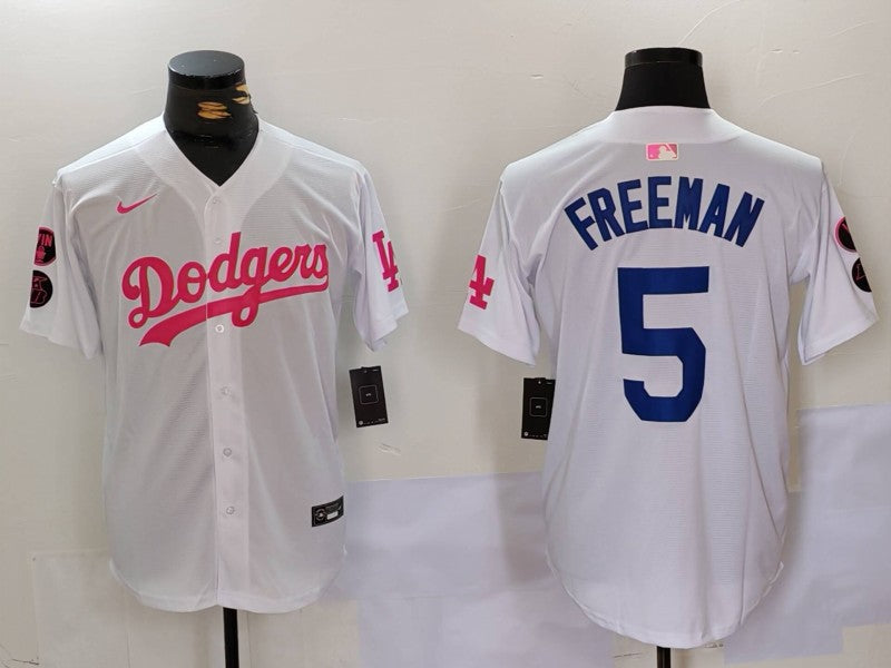 Men's Los Angeles Dodgers Freddie Freeman White Limited Game Player Jersey