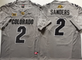 Men's Colorado Buffaloes Shedeur Sanders Grey Game Jersey