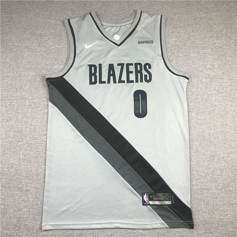 Men's Portland Trail Blazers Damian Lillard NBA Gray Swingman Jersey