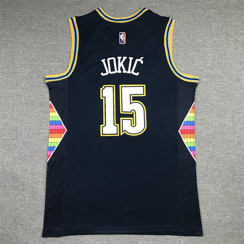 Men's Denver Nuggets Nikola Jokic Navy 2021/22 Swingman Jersey - City Edition