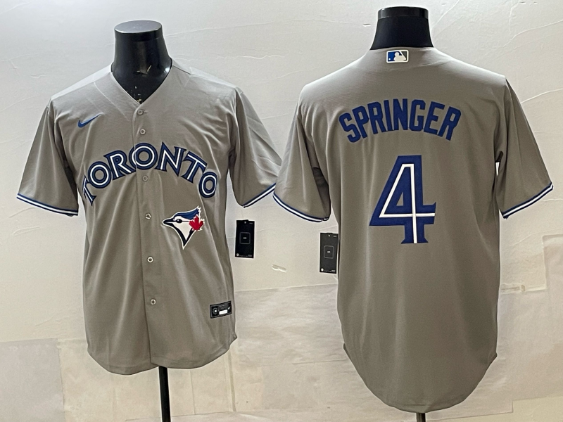 Men's Toronto Blue Jays George Springer Gray Player Jersey