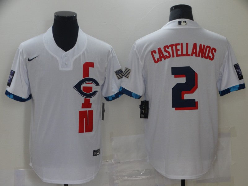 Men's Cincinnati Reds Nicholas Castellanos White Replica Baseball Jersey