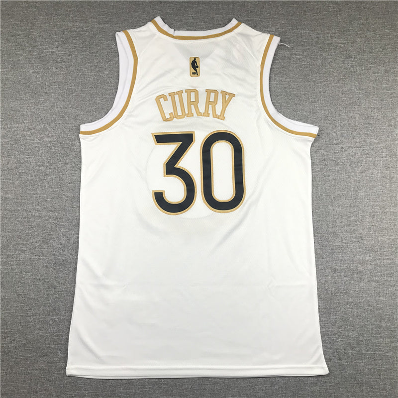 Men's Golden State Warriors Stephen Curry White Swingman Jersey