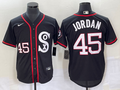 Men's Chicago White Sox Michael Jordan Black Authentic Game Jersey