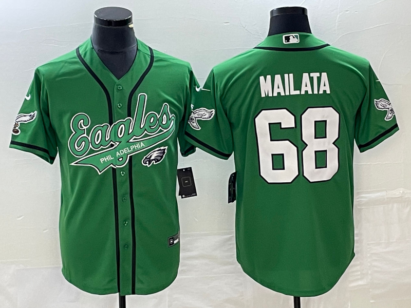 Men's Philadelphia Eagles Jordan Mailata Kelly Green Game Jersey Joint Edition