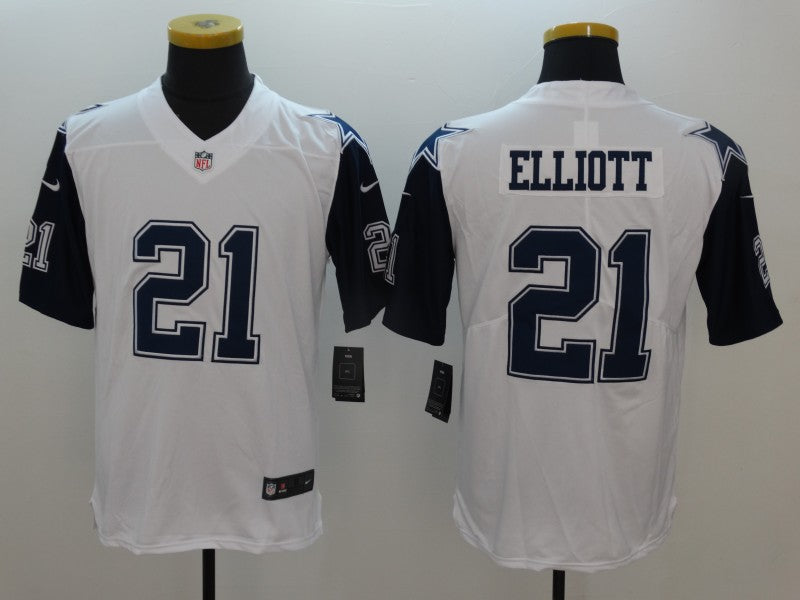 Men's Dallas Cowboys Ezekiel Elliott White Game Jersey