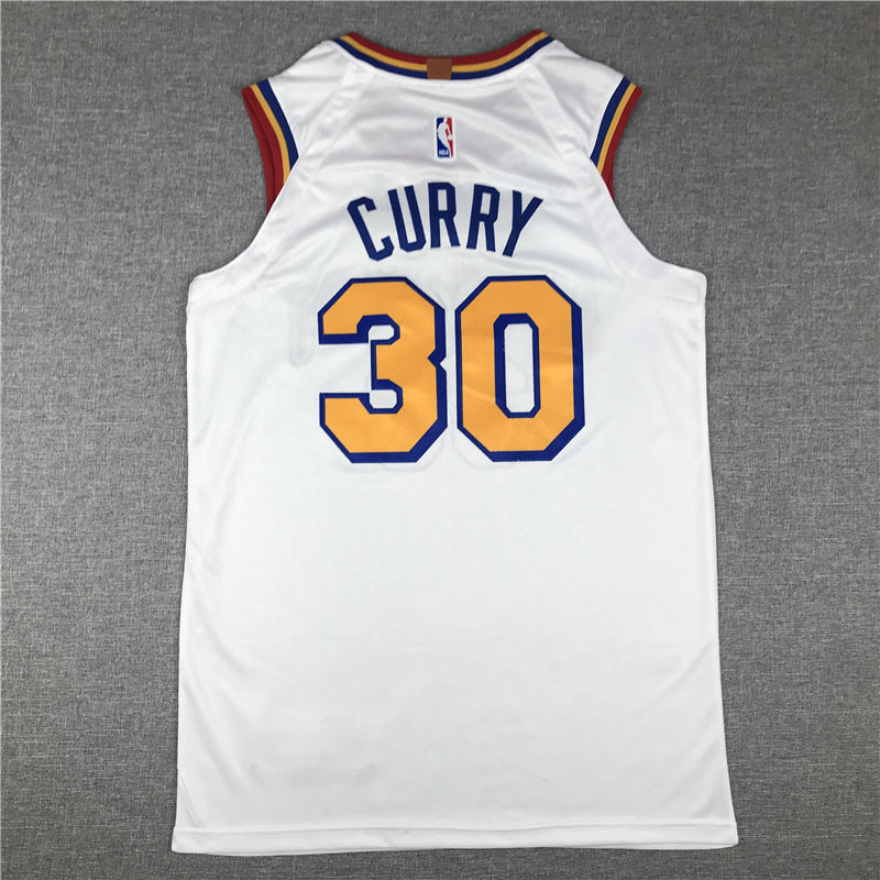 Men's Golden State Warriors Stephen Curry White Classic Player Jersey