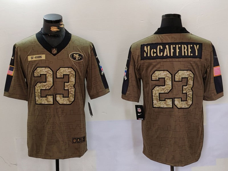 Men's San Francisco 49ers Christian McCaffrey Brown Game Player Jersey