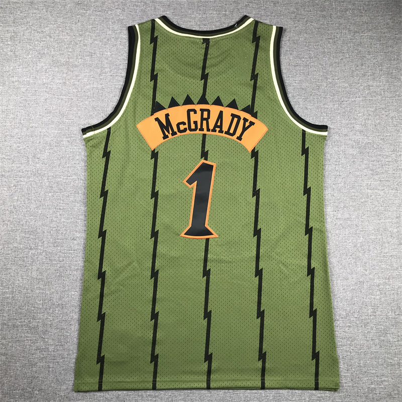 Men's Toronto Raptors Tracy McGrady Army Green 1998-99 Hardwood Classics Swingman Jersey